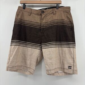 Billabong Board Shorts Brown Tan Mens 36 Platinum X Hydrostretch‎ M211QPLP